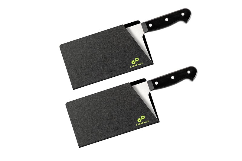 EVERPRIDE Butcher Chef Knife Edge Guards (2-Piece Set) Wide Knives Blade Edge Protectors - Meat Cleaver Knife Sheath Set - BPA-Free Chef Knife Covers Fits Blades Up To 8â€ x 4â€ â€“ Knives Not Included - Image 1